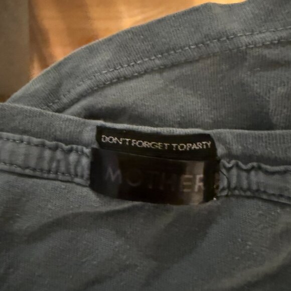 Mother Graphic Print Crew Neck T-Shirt Size: XS Faded Green greyish - Picture 4 of 4